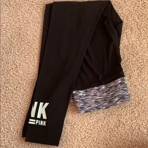 Pink black reversible leggings